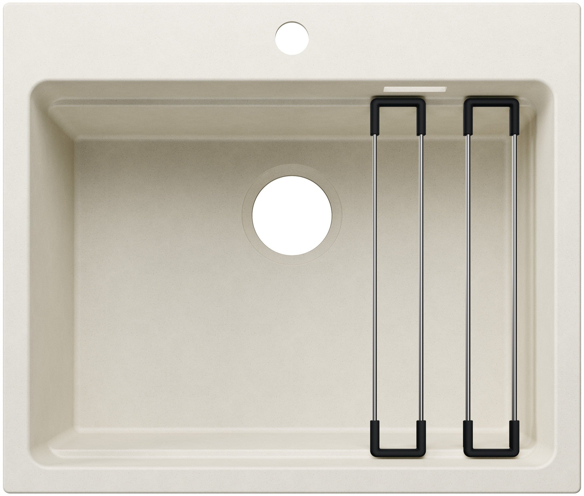 Chiuveta bucatarie Etagon 6, 527748, granit alb antic, pe blat, 600 x 510 mm, Blanco